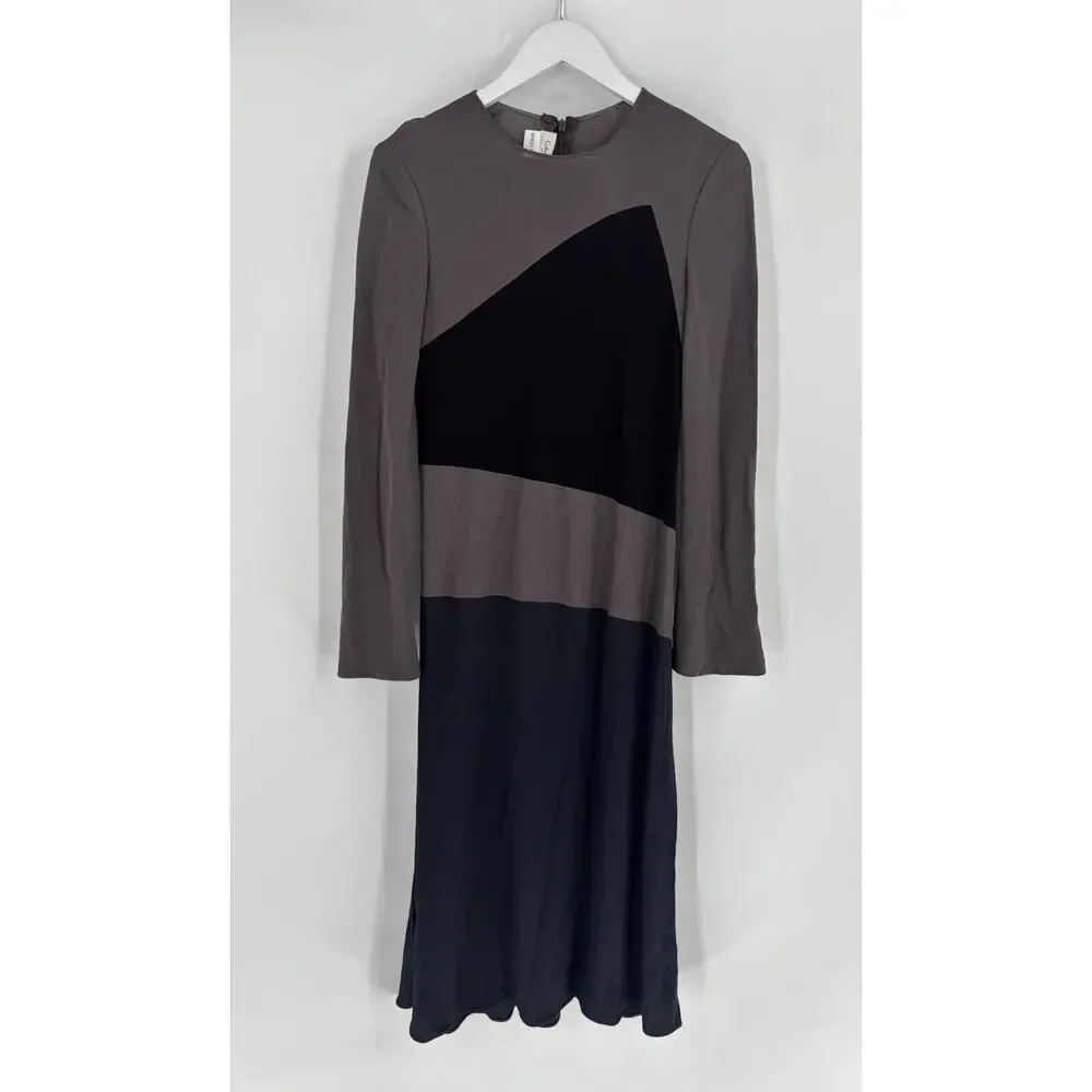 Calvin Klein Collection Bergdorf Goodman Fall 1996 Womens 6 Black Taupe 1990s